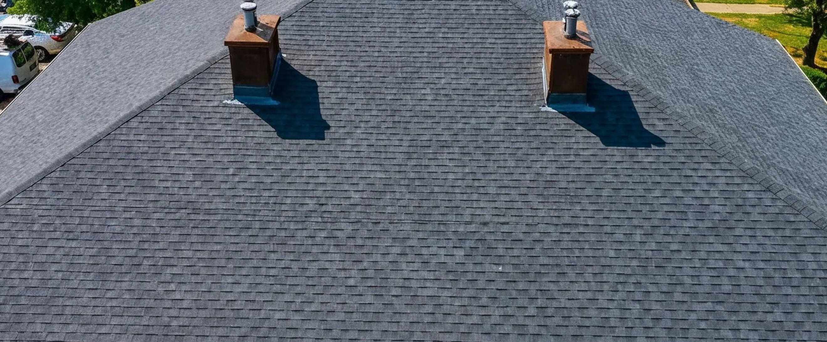 Newly installed shingle roof in Los Angeles with clean finish and improved durability